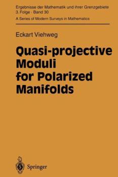 Paperback Quasi-Projective Moduli for Polarized Manifolds Book