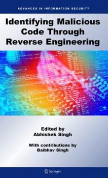 Hardcover Identifying Malicious Code Through Reverse Engineering Book