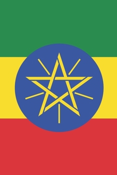 Ethiopia Travel Journal - Ethiopia Flag Notebook - Ethiopian Flag Book: Unruled Blank Journey Diary, 110 page, Lined, 6x9 (15.2 x 22.9 cm)