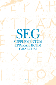 Hardcover Supplementum Epigraphicum Graecum, Volume LXV (2015) Book