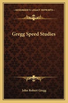 Paperback Gregg Speed Studies Book