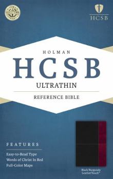 Holy Bible: Holman Christian Standard Bible, Black/Burgundy, Leathertouch, Ultrathin Reference Bible