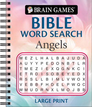 Spiral-bound Brain Games - Bible Word Search: Angels - Large Print Book