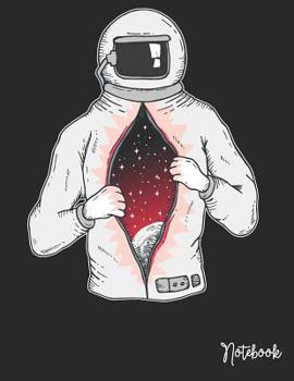 Paperback Notebook: College Ruled Notebook 8.5x11 with Unique Floral Astronaut Design on the Cover (Large Book ) 110 Pages Book