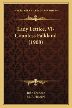Paperback Lady Lettice, Vi-Countess Falkland (1908) Book