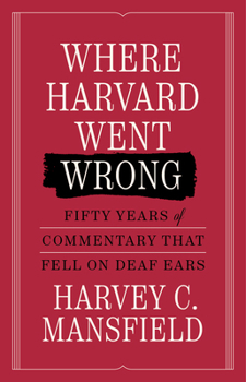 Hardcover Where Harvard Went Wrong: Fifty Years of Commentary That Fell on Deaf Ears Book