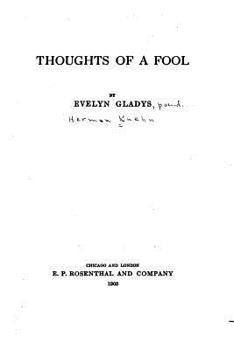 Paperback Thoughts of a fool Book