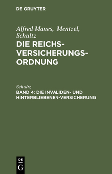 Hardcover Die Invaliden- Und Hinterbliebenen-Versicherung [German] Book