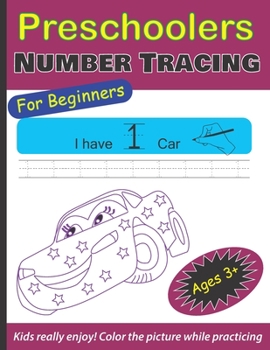 Paperback Preschoolers Number Tracing: Tracing Numbers Practice Cute Workbook for Pre K, Kindergarten and Kids Ages 3-5 (Math Activity Book) for Beginner, 44 Book