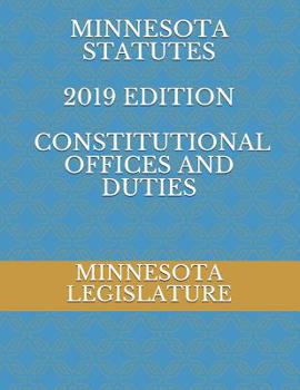 Paperback Minnesota Statutes 2019 Edition Constitutional Offices and Duties Book