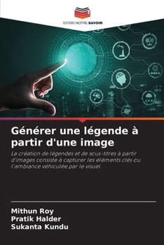 Paperback Générer une légende à partir d'une image [French] Book