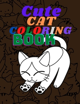 Paperback Cute Cat Coloring book