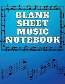 Paperback Blank Sheet Music Notebook [Large Print] Book