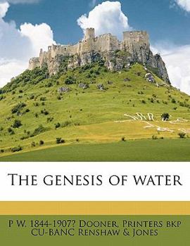 Paperback The Genesis of Water Book