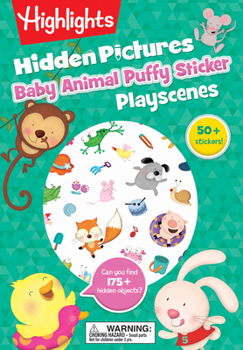 Paperback Baby Animal Hidden Pictures Puffy Sticker Playscenes: Seek and Find Puzzle Book with Over 50 Baby Animal Puffy Stickers, Find More Than 175 Hidden Obj Book