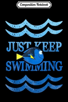Composition Notebook: Disney Pixar Finding Dory Keep Swimming Waves  Journal/Notebook Blank Lined Ruled 6x9 100 Pages