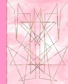 Pink Marble Effect & Gold Geometric Design: Diary Weekly Spreads January to December