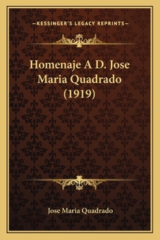 Paperback Homenaje A D. Jose Maria Quadrado (1919) [Spanish] Book