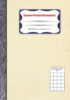 Paperback Graph Paper Notebook: Quad Ruled 4x4 - 110 Pages - 7" x 10" Squared Graphing Paper * Blank Notebook * Grid Paper * Softback ...(Composition Book