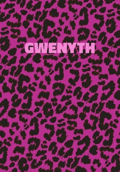 Paperback Gwenyth: Personalized Pink Leopard Print Notebook (Animal Skin Pattern). College Ruled (Lined) Journal for Notes, Diary, Journa Book
