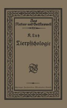 Paperback Tierps&#255;chologie Eine Einführung in Die Vergleichende Ps&#255;chologie [German] Book