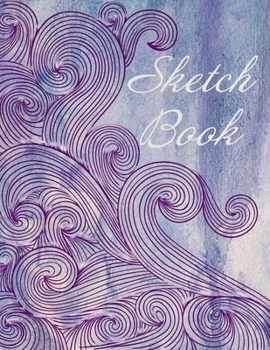 Paperback Sketch Book: Purple Marble 8.5 x 11 120 Pages To Draw On Book