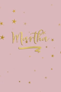 Martha: Personalized Journal to Write In | Rose Gold Line Journal