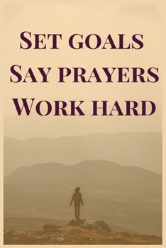Paperback Set goals say prayers work hard: Best gift for cat lover - Blank Lined Journal School size notebook for student Book