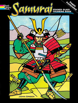 Paperback Samurai Stained Glass Coloring Book