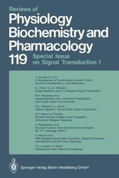 Paperback Reviews of Physiology, Biochemistry and Pharmacology: Volume: 119 Book