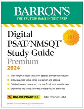 Paperback Digital Psat/NMSQT Study Guide Premium, 2024: 4 Practice Tests + Comprehensive Review + Online Practice Book