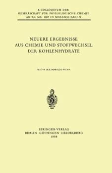 Paperback Neuere Ergebnisse Aus Chemie Und Stoffwechsel Der Kohlenhydrate [German] Book