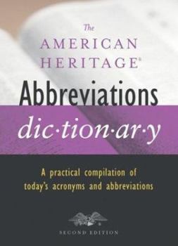 Hardcover The American Heritage Abbreviations Dictionary Book