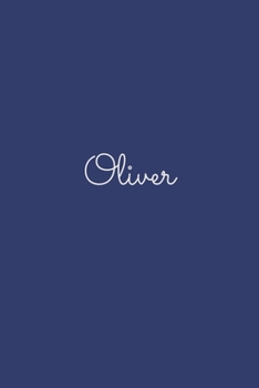 Oliver: notebook with the name on the cover, elegant, discreet, official notebook for notes, dot grid notebook,