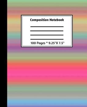 Paperback Composition Notebook: Rainbow Rows Book