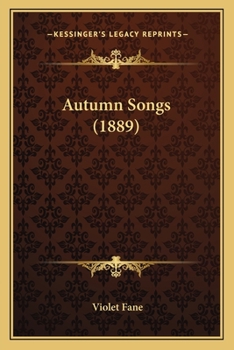 Paperback Autumn Songs (1889) Book