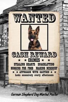 German Shepherd Dog Wanted Poster : Isometric Dot Drawing Paper Notebook Featuring 120 Pages 6x9
