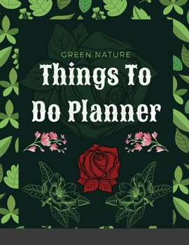 Paperback Things To Do Planner: Green Nature Book