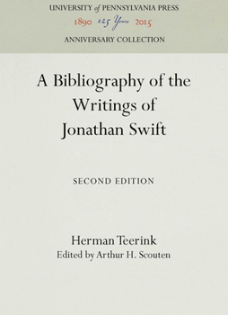 Hardcover A Bibliography of the Writings of Jonathan Swift Book