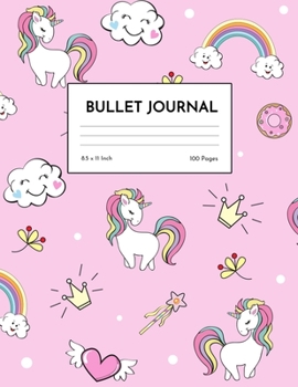 Bullet Journal: Nifty Unicorn Dot Grid Notebook - Dotted Note Pad for Kids, Girls, Teens, Tweens, Women - Gifts for Birthday and Christmas | Creative Art 00545