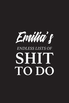 Emilia's Endless Lists of Shit to do | A5 6x9 Inches 120 Dot-Grid Pages | Emilia Name Journal | Personalized Notebook | To Do List Minimal ... Composition Book Journal for Girls and Women