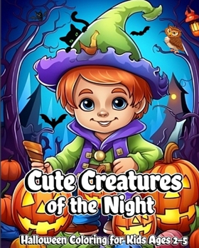 Paperback Cute Creatures of the Night: Halloween Coloring for Kids Ages 2-5 Book