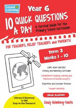 Paperback Lizard Learning 10 Quick Questions A Day Year 6 Term 3 Book
