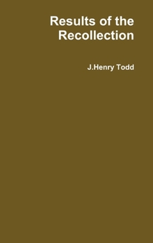 Hardcover Results of the Recollection Book