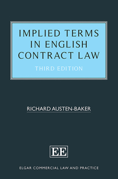 Hardcover Implied Terms in English Contract Law Book