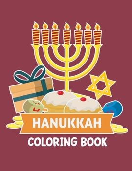 Paperback Hanukkah Coloring Book: Activity Book for Jewish Children Ages 3-8 (Large 8.5x11 inch format, one sided pages) for Chanukkah Celebration Hebre Book