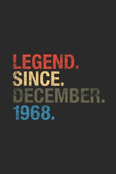 Legend Since December 1968: Blank Lined Notebook / Journal (6 X 9 -120 Pages) – Happy Birthday 51st Gift Idea