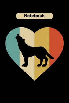 Notebook: Wolf Animal Lover Gift Diary | Blank Date & Blank Lined Notebook Journal | 6x9 Inch 120 Pages White Paper