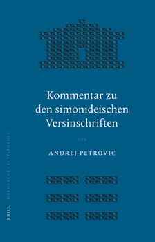 Hardcover Kommentar Zu Den Simonideischen Versinschriften Book