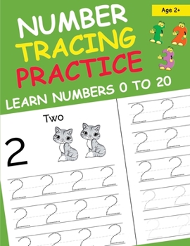 Paperback Number Tracing Practice Learn Numbers 0 to 20 [Large Print] Book